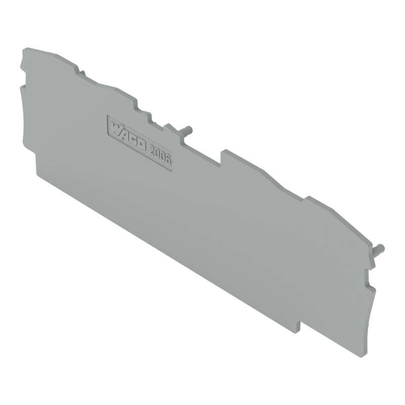 WAGO - Abschluss- und Zwischenplatte für Reihenklemme Abschluss- u. Zwischenpl. 2006-1491 1mm dick,grau − 25 Stück
