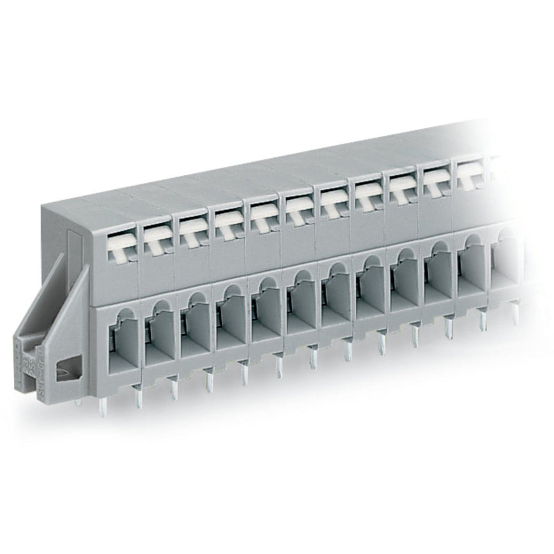 WAGO - Leiterplattenklemme 741-133 Drücker,2,5 mm²,grau − 40 Stück