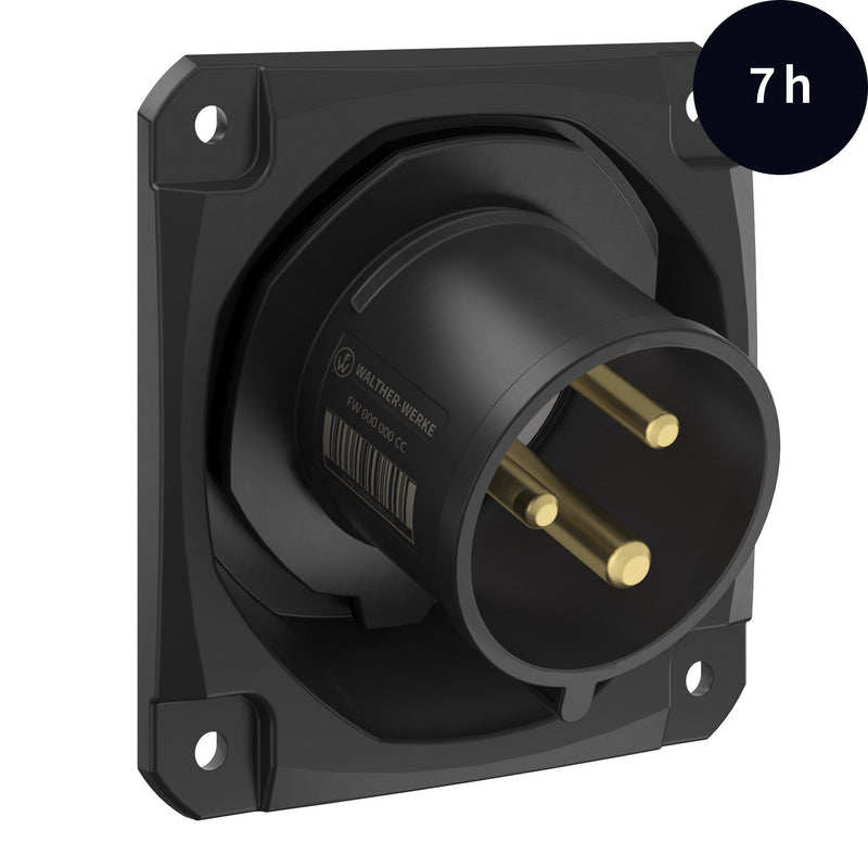 Walther Werke - CEE-Gerätestecker (IEC 60309) CEE NEO Anbaugerätestecker FW732307CC schräg 32A 3P 7h