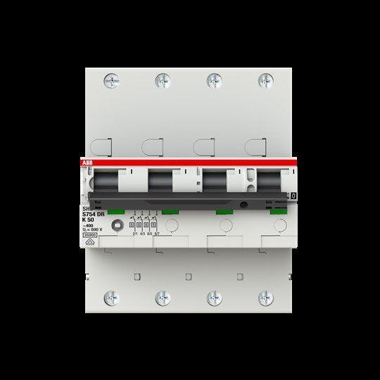 ABB Stotz S&J - Selektiver Hauptleitungsschutzschalter Haupleitungsschutzschalter S754DR-K50 50A K 25kA 4P