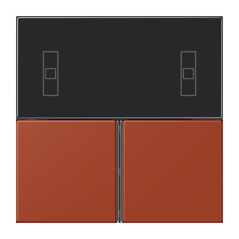 Jung - Abdeckung/Bedienelement für Installationsschalterprogramme Tastensatz 3fach LC 4093 TSA 232 locre rouge