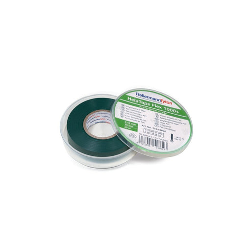 HellermannTyton - Klebeband Premium PVC-Isolierband FLEX1000+19x20 GN 19mmx20m, grün