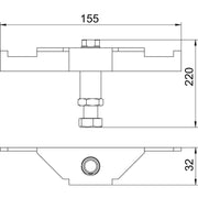 OBO Bettermann - Zubehör/Ersatzteile für Unterflurkanalsysteme Schwerlaststütze DSSL2 195