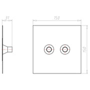 Kaiser - Zubehör/Ersatzteile für Dose/Gehäuse für Montage in der Wand/Decke Doppel-Rohrmanschette 9079-55 D15-22mm Alu-Butyl
