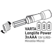 Varta Cons.Varta - Taschenleuchte Aluminium Light F30 Pro (VE1) 3xAAA LonglifePower