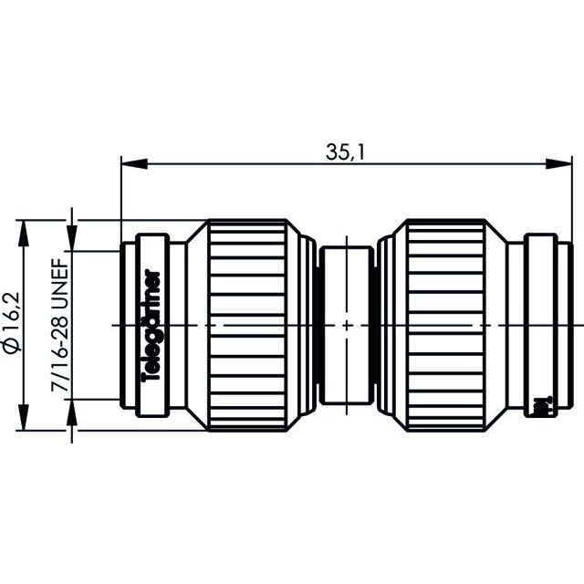 Telegärtner - Koax-Kupplung TNC-Kupplung (M-M) 100023834 Sti-Sti, 50 Ohm