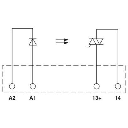 Phoenix Contact - Optokoppler Miniatur-Solid-State OPT- 5DC/230AC/ 1 Relais − 10 Stück