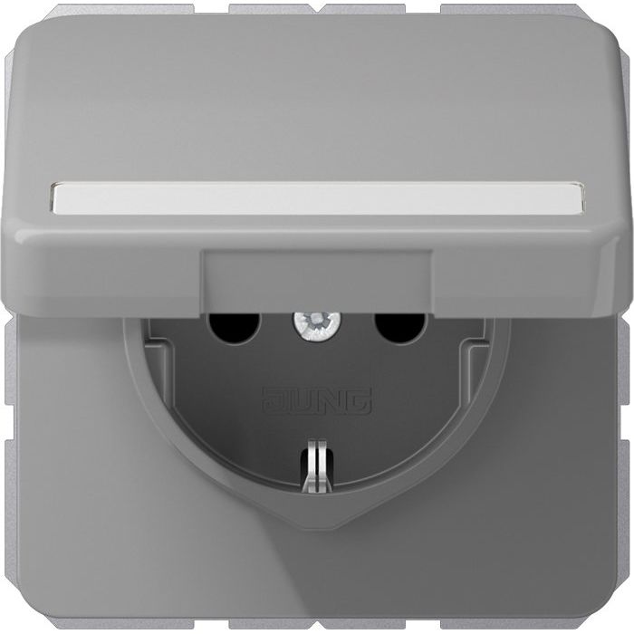 Jung - Steckdose SCHUKO-Steckdose 16A 250V CD 1520 BFNAKL GR Klappdeckel