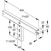 Niedax - Montagematerial für Kabeltragsystem Klemmadapter KKAT 300 − 1 Stück