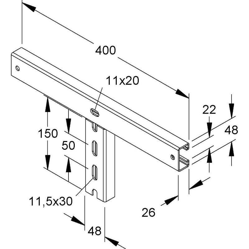 Niedax - Montagematerial für Kabeltragsystem Klemmadapter KKAT 300 − 1 Stück