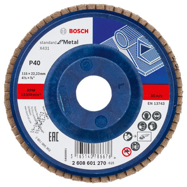 Bosch - Trenn-/Schleifscheibe Fächerschleifscheibe X431 2608601270 Standard for Metal