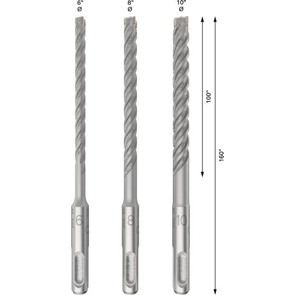 Bosch - Bohrer-Set PRO SDS plus-5X 2608833912VE(3) Hammerbohrer-Set − 10 Packung