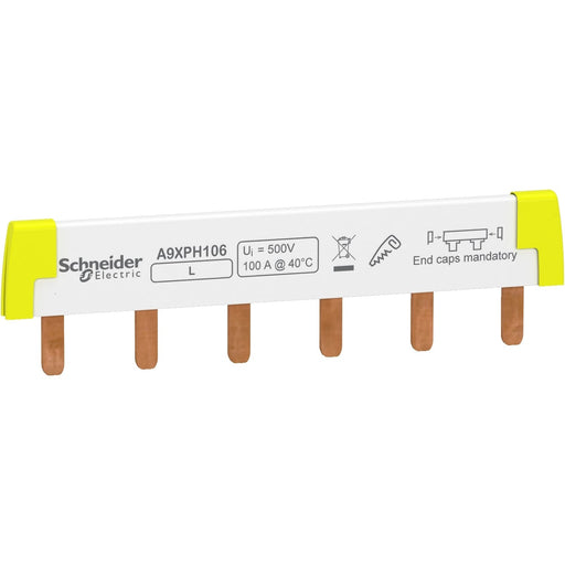 Schneider Electric - Phasenschiene Steg A9XPH106 ablängbar, 1P, 6 TE