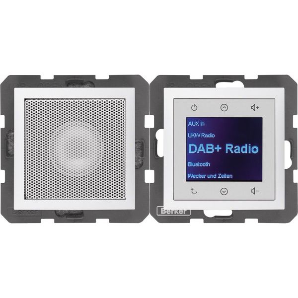 Berker - Elektronik-Gerät für Installationsschalterprogramme Radio m. Lautspr.DAB+,Bt. 30809909 S.1/Bx pw.matt