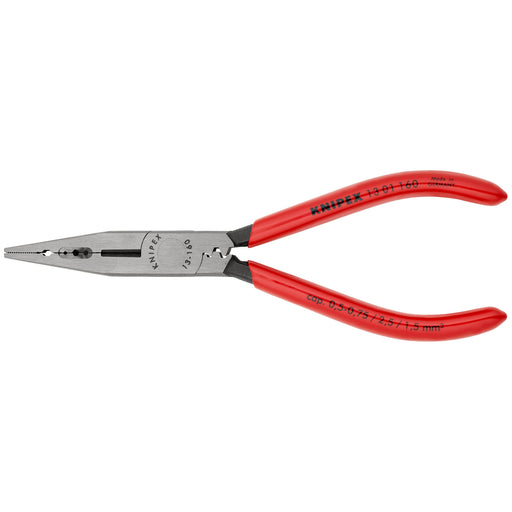 Knipex - Abisolier-/Abmantelwerkzeug Verdrahtungszange 13 01 160 SB schwarz, 160mm