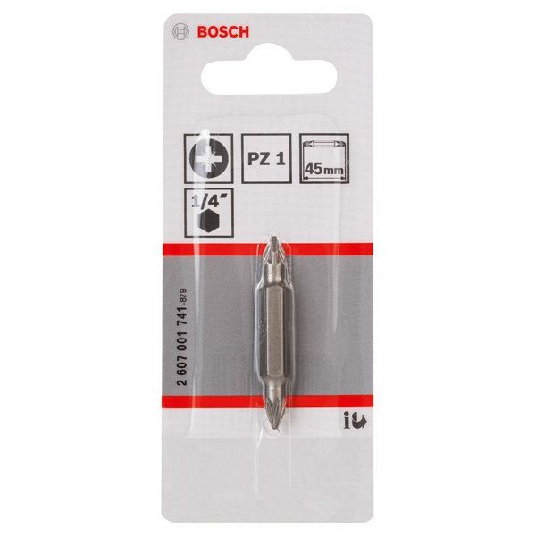 Bosch - Bit-Set Doppelklingenbit, 2607001741 PZ1, PZ1, 45 mm