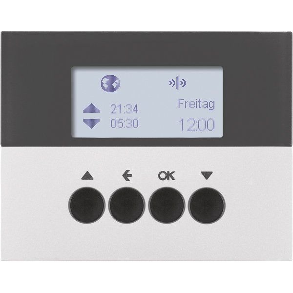 Berker - Bussystem-Zeitschaltuhr KNX-Funk Jalousieschaltuhr 85745177 alu lackiert