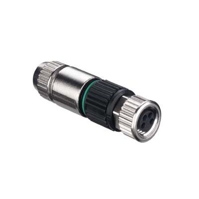 Leuze - Rundsteckverbinder, feldkonfektionierbar (Industriesteckverbinder) Leitungsdose D M8A-4P-SK