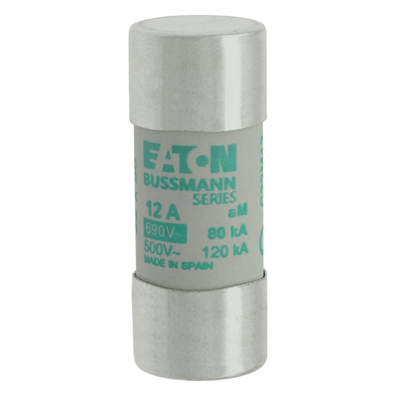 Eaton - Zylindrische Sicherung Sicherungseinsatz Nieders. CYLINDRICA#C22M12 12A AC 690V 80kA − 10 Stück