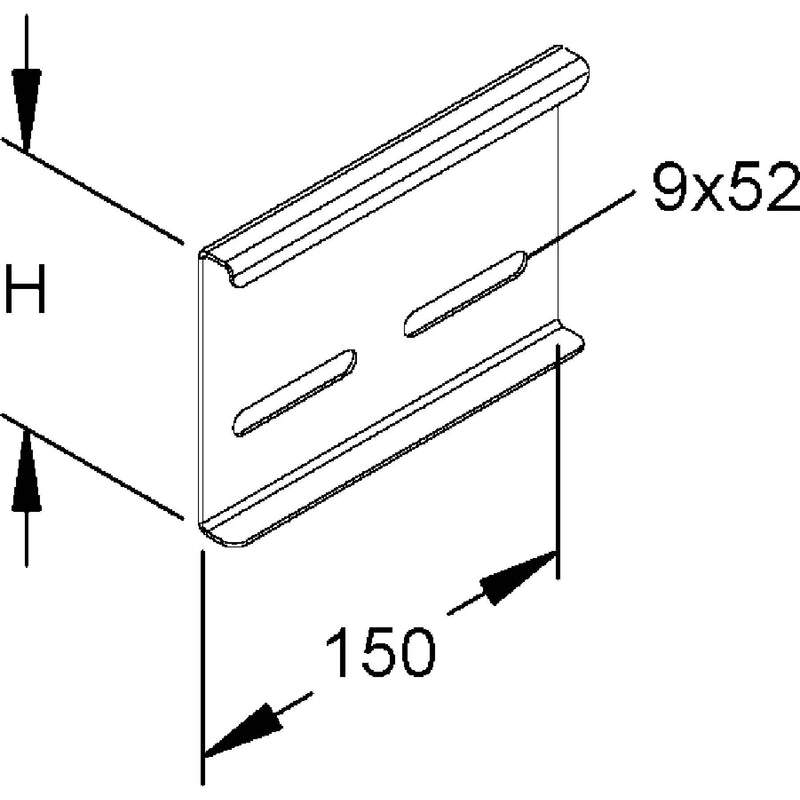Rico - Verbinder für Kabeltragsystem Stoßverbinder 153E11-A