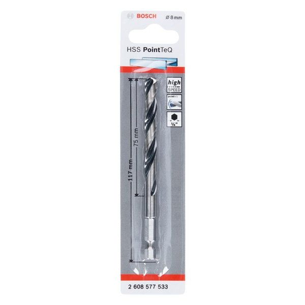 Bosch - Bohrer HSS PointTeQ 2608577533 Sechskantbohrer 8,0