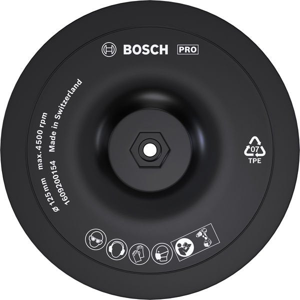 Bosch - Trenn-/Schleifscheibe PRO Stützteller 125 x 8 1609200154 mm, Klettverschluss
