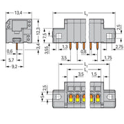 WAGO - Leiterplattenklemme 739-306/001-000 1,5mm² − 30 Stück