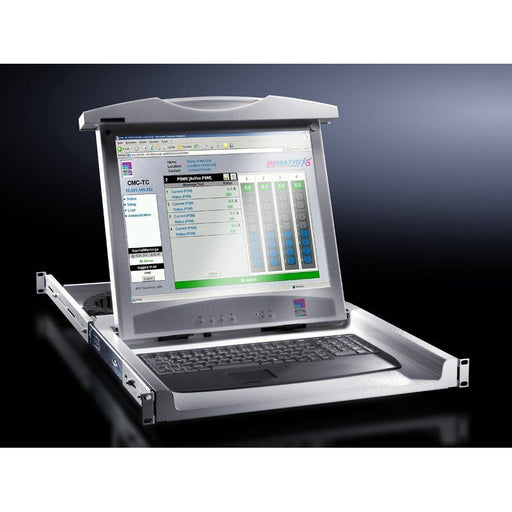 Rittal - Monitor Einbaugerät Monitor-Tastatur-Einheit DK 9055.410 17Z, RAL9005