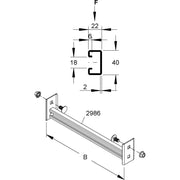 Niedax - Sprosse für Kabelleiter Sprossen SPC 86/900