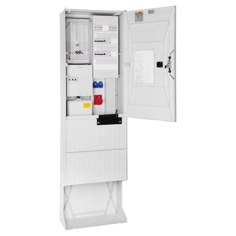 GSAB Elektrotechnik - Zähler-Komplettschrank Festplatzsäule 01.00.1P11FP162S m.1xCEE, 2xSchutzk