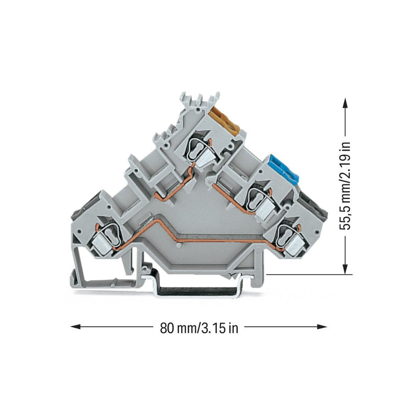 WAGO - Initiator/Aktor-Reihenklemme Initiatorenklemme 280-560 0,08-2,5mmq