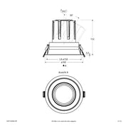 EVN Lichttechnik - Downlight/Strahler/Flutlicht LED-Einbauleuchte modular F04R11SM3830L38P Konfigurationstype