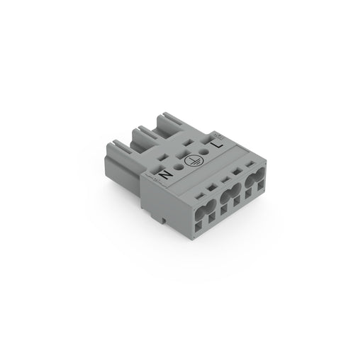 WAGO - Steckverbinder für steckbare Gebäudeinstallation Stecker 3-polig 770-253/060-000 Kod. B,grau − 100 Stück