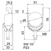 OBO Bettermann - Bügelschelle BS-U1-M-46 A2 40-46mm − 25 Stück