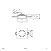 EVN Lichttechnik - Downlight/Strahler/Flutlicht LED-Deckeneinbauleuchte PC24091440 alu 4000K 350mA IP20