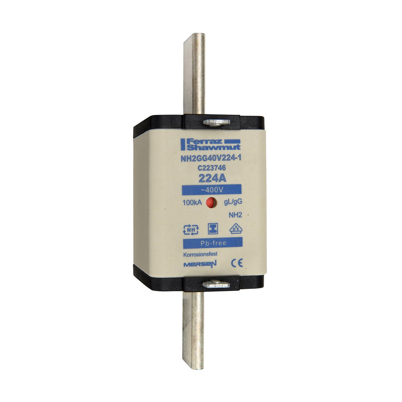 Mersen - Messersicherung Sicherungseinsatz NH gG NH2GG40V224-1 Gr.2 224A SGL KM − 3 Stück