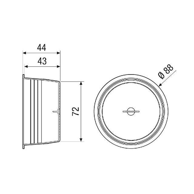 Maico - Zubehör/Ersatzteile für Ventilatoren Verschlussdeckel MA-VD75 DN75 aus Kunststoff