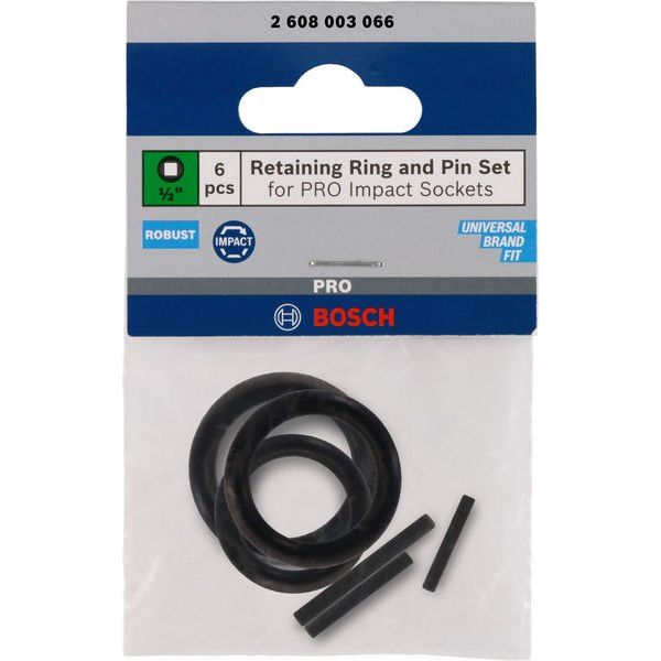 Bosch - Steckschlüsselset Set mit Haltering und 2608003066 Stift für PRO Impact