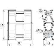 DEHN - Verbinder für Blitzschutz Bewehrungsklemme DC BK 6 RD10 STBLANK DEHNclip