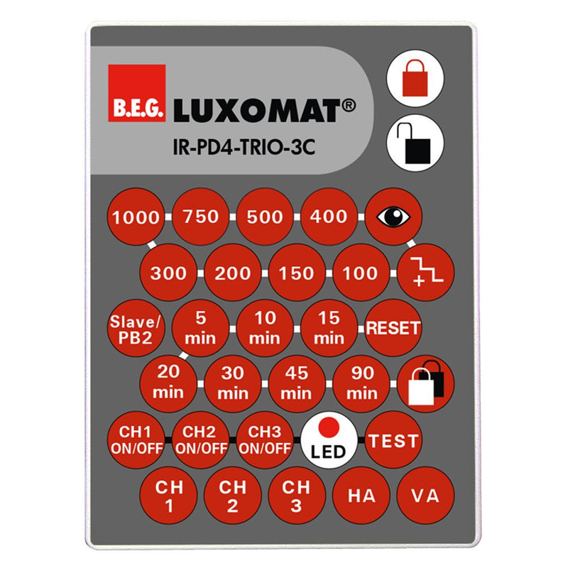 BEG Brück Electronic - Zubehör/Ersatzteile für Bewegungsmelder IR-Fernbedienung IR-PD4-TRIO-3C