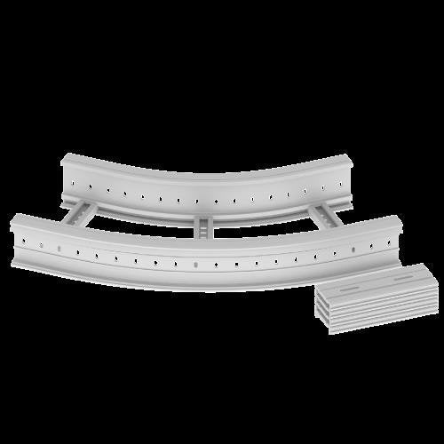 Unex - Bogen für Kabelleiter Flachbogen 45 Grad 67437-44 135x400 R600