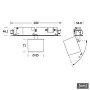 LTS Licht&Leuchten - Downlight/Strahler/Flutlicht Strahlereinsatz LK-ORYO 060. #672177 930, DALI, ws