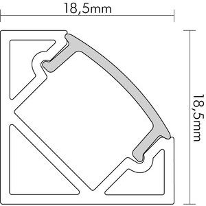 Nobile - Zubehör/Ersatzteile für Lichtschlauch/-band Alu Eck-Profil 2m 5011146805 Abdeckung opal − 1 Stück