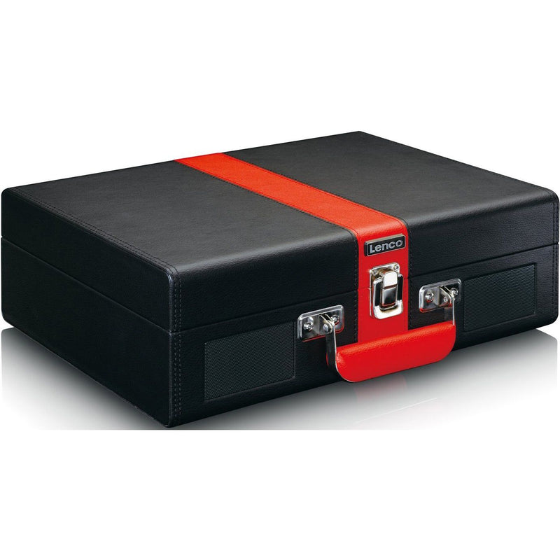 CLASSIC PHONO - Schallplattenspieler Koffer-Plattenspieler TT-110 Black Red Retro,BT