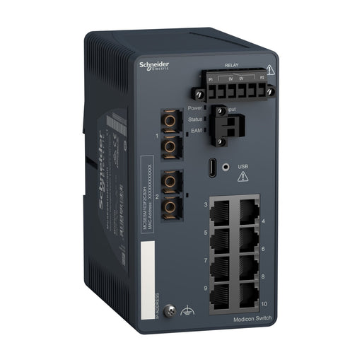 Schneider Electric - Netzwerk Switch Modicon Managed Switch MCSESM103F2CS0H 8 Ports Kupfer