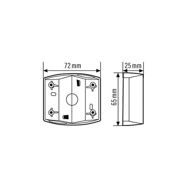 ESYLUX - Zubehör/Ersatzteile für Bewegungsmelder MD-Ecksockel sw MD EDGE MOUNTING BK f. BWM der MD Ser