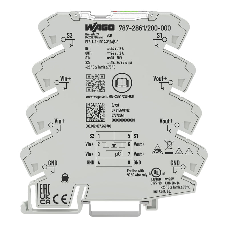 WAGO - Stromüberwachungsgerät Elektron. Schutzschalter 787-2861/200-000 DC 24 V