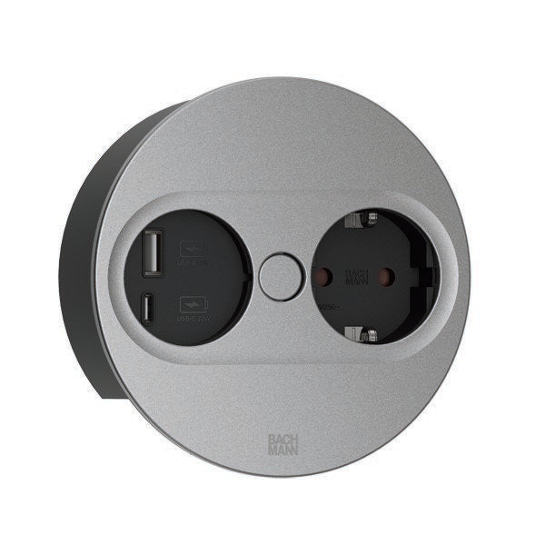 Bachmann - Multi-Tischsteckdose Steckdose TWIST 946.012 2 1xCEE7/3 1xUSB A/C