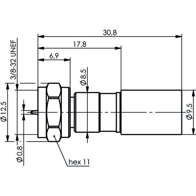 Telegärtner - Koax-Steckverbinder F-Kabelstecker HDTV Cr/Cr 100025624 G2 (RG-59B/U) − 5 Stück