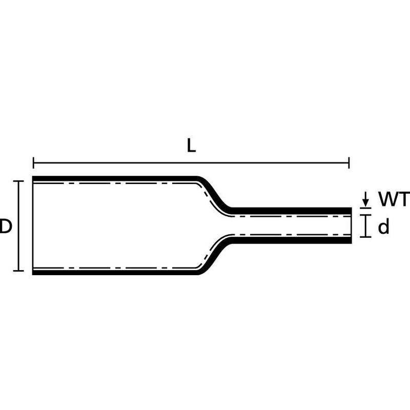HellermannTyton - Schrumpfschlauch MA47-140/42-1000-BK